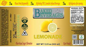 25mg THC Lemonade / 12oz can || Baked Beverages