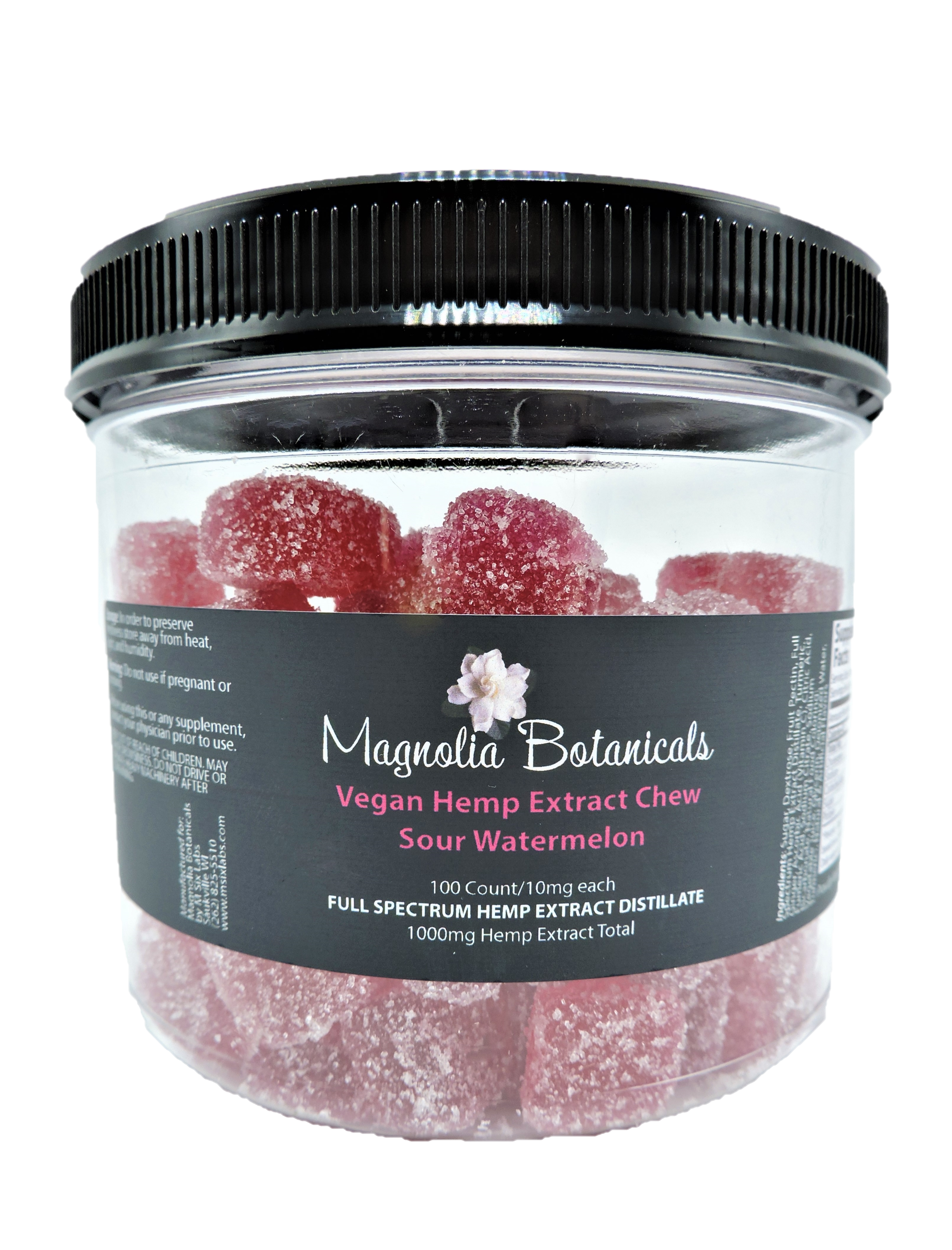 Magnolia Botanicals Vegan Hemp Extract Chew ~ Strawberry 25mg