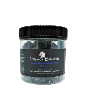 Magnolia Botanicals Vegan Hemp Extract Chew ~ Blueberry 25mg